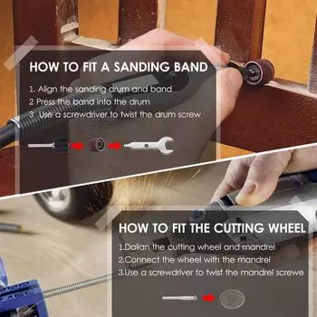 Набор принадлежностей для вращающегося инструмента, набор из 508 бит для вращающегося инструмента, насадки с хвостовиком 1/8 дюйма для простоты 508