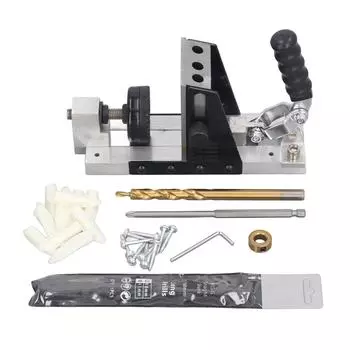 Набор приспособлений для карманных отверстий, стальная форма, 3 отверстия, дюбель, сверло, столярный набор винтов, столярный локатор