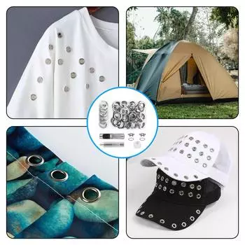 Набор пробойников для люверсов Набор люверсов Плоскогубцы для люверсов Брезент Подходит для кожевенного ремесла Ткани Обувь Одежда Шторы Палатки