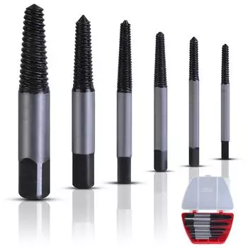 Набор профессиональных экстракторов для винтов из 6 предметов, подходит для сломанных винтов и болтов при сантехнических работах, для удаления поврежденных винтов и труб.