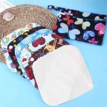 Набор прокладок для трусов из 100% органического бамбука, 7 шт. Многоразовые, водонепроницаемые и супервпитывающие