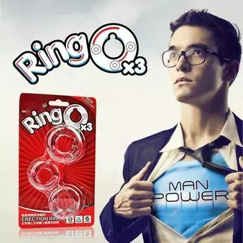 Набор прозрачных силиконовых колец для пениса