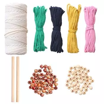 Набор пряжи для макраме своими руками, подвесные вешалки для растений, набор для рукоделия макраме для начинающих