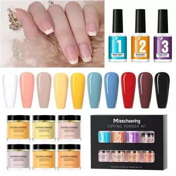 Набор пудр для ногтей Infiltration Powder Set No Baking Lamp French Dipping Powder Nail Glitter Dippingpowder
