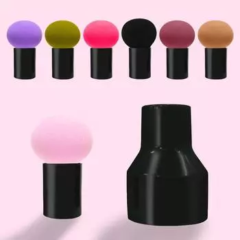 Набор пуховок для пудры Mushroom Head Powder Puff Wet and Dry Hydrophilic Makeup Egg Makeup Tool Sponge Makeup Egg Foundation Puff Set #C0DDW# зелёный