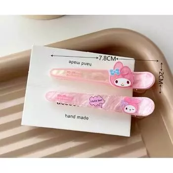 Набор пузырьков на лоб Sanrio, клипса-булавка, Куроми, 1 пара, популярный персонаж в Корее