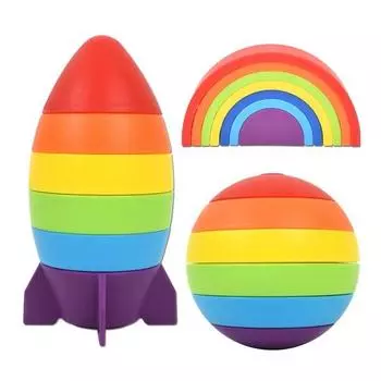 Набор ракета + мяч + радуга Oz Toy Rainbow, разноцветные цвета, 1 комплект, корейские товары для детей