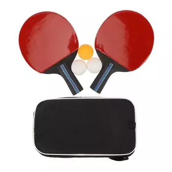 Набор ракеток для настольного тенниса, портативные профессиональные ракетки для настольного тенниса с 3 сумками для хранения мячей для использования в помещении