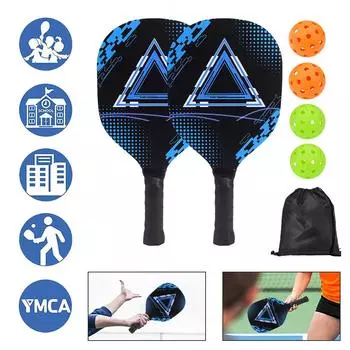 Набор ракеток для пиклбола 1 портативная сумка для переноски ракетки для пиклбола с 2 ракетками 4 мяча для пиклбола для начинающих красный