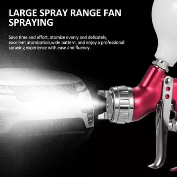 Набор распылителей краски большого объема под низким давлением, воздушный распылитель с гравитационной подачей и соплами 1,4 мм, подача 600 мл красный
