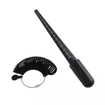 Набор размеров колец Инструмент для измерения размеров колец Размер США 1-15 и Пальцевые калибры Размер США 1-13 с набором измерительных весов для пальцев половинного размера Инструмент для измерения колец