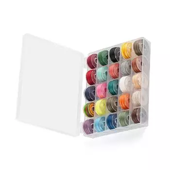Набор разноцветных полиэстеровых вощеных нитей Нить для изготовления украшений ручной работы Нить для кожаных проектов Полиэстеровая текстура для браслета 25-45