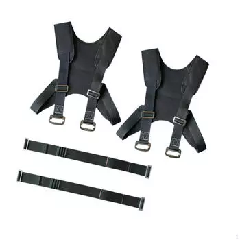 Набор ремней для перемещения мебели, регулируемый ремень для переноски приборов, ремень для громоздких предметов чёрный