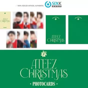 НАБОР РОЖДЕСТВЕНСКИХ ФОТООТКРЫТОК ATEEZ 2023 1set