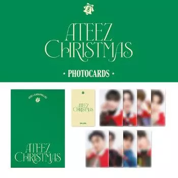 Набор рождественских фотооткрыток ATEEZ X KAURA 2023