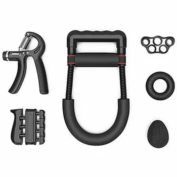 Набор ручек для фитнеса, 5/6 шт./компл., регулируемый силовой тренажер для пальцев, тренировка мышц предплечья, кольцо-тренажер, захват, мяч 5pcs Standard