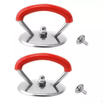 Набор ручек для крышек из нержавеющей стали, 2 шт., термостойкость красный