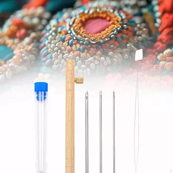 Набор ручек для вышивания с деревянной ручкой для самостоятельного творчества Small Size