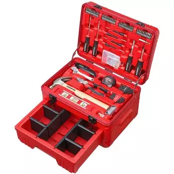 Набор ручных инструментов для домашнего хозяйства STARWORK 186 предметов, идеально подходит для домашнего использования и подарков STARBOX™