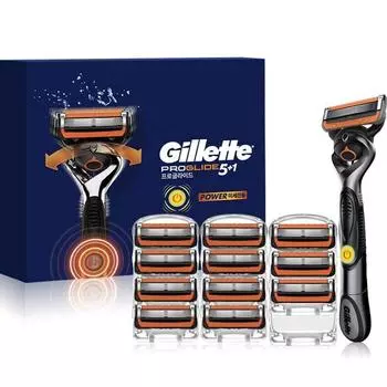 Набор рукояток для бритвы Gillette Proglide Power + лезвие, 12 шт., 1 комплект