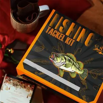 НАБОР РЫБОЛОВНЫХ СНАСТЕЙ Набор календаря Адвента из 24 предметов Приманка Блесна Набор мягких приманок Нейтральная упаковка One Size