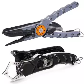 Набор рыболовных снастей CONTYU из 2 плоскогубцев для рыбалки с длинной фиксацией, устойчив к ржавчине