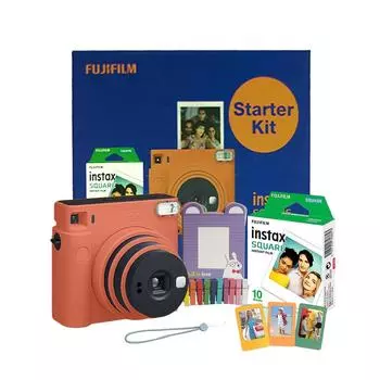 Набор с квадратной камерой: цвет Терракотово-оранжевый, Instax SQ1 Starter Kit Terracotta Orange Set, Instax