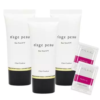 набор с Shell Couleur Genuine Cosmetics Nage Pou Fine Base UV 30 г x 3 шт. гель-крем пакетик 3 г x 2 комплекта [бонус из 3 шт.] (основа под макияж/дневная сыворотка)