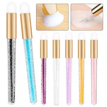 Набор щеточек для очищения ресниц, пор и носа темно-фиолетового