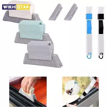 Набор щеток для чистки оконных пазов, компьютерная щетка для чистки окон, клавиатура, уголок, пылевая лопата, инструменты для чистки слотов для окон 2pcs
