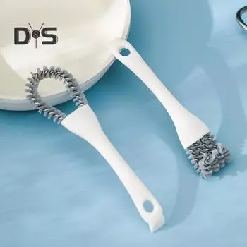 Набор щеток для чистки плиты, 2 шт./компл., вытяжной вентилятор, сетка для барбекю, щетка для кухонной плиты, щетка для раковины, мертвый угол, V-образный U-образный дизайн, набор скребков 1 Set