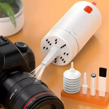 Набор щеток для чистки с вакуумным очистителем камеры телефона, вращение 13000 об/мин, перезаряжаемый всасывающий объектив, электронный очиститель