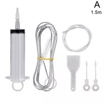 Набор щеток для чистки сливного отверстия холодильника, щетка для мытья сливного отверстия, всасывающий шприц, 1,5 м, шланг, инструмент для чистки сливного отверстия холодильника