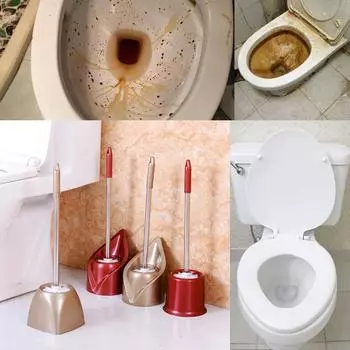 Набор щеток для чистки туалетной щетки из нержавеющей стали для ванной комнаты с длинной ручкой