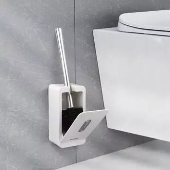 Набор щеток для чистки туалетов, съемная туалетная щетка, напольная, без проколов, длинная ручка для туалета, ванная комната белый