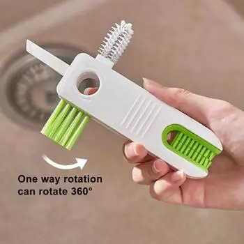Набор щеток для чистки зазоров крышки чашки, очиститель для бутылок из нержавеющей стали с 360°