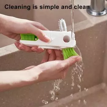 Набор щеток для чистки зазоров крышки чашки Yousheng, нержавеющая сталь, с вращающейся на 360 градусов головкой, U-образная силиконовая щетка для чашек белый