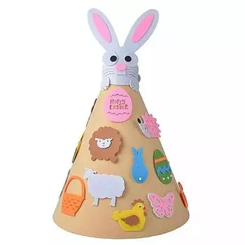 Набор «сделай сам» кролик из фетра для малышей, детские пасхальные украшения со съемными украшениями для украшения дома, вечерние товары