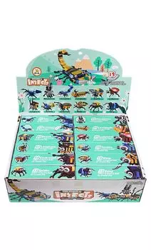 Набор серии Bulk Block 1BOX динозавр животное транспортное средство семейная домашняя игра дети подарок на Рождество день рождения празднование [Покупка блока] (Насекомые)