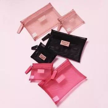 Набор сетчатых мешочков Banila co (розовый/пурпурный/черный) 3 цвета pink