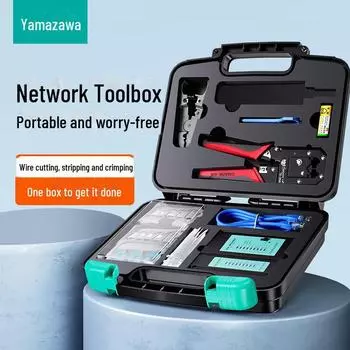 Набор сетевых инструментов SAMZHE: Кабельные клещи, тестер, инструмент для зачистки проводов и кусачки Professional model, Tool box 106 pieces SZ-120