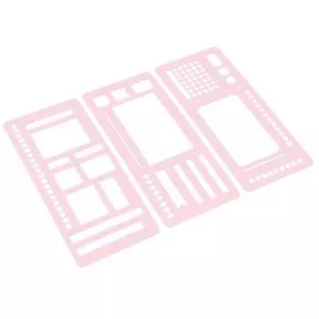 Набор шаблонов для гибкой записи ручной работы с точечной сеткой, трафаретов для планировщика, для рисования и составления списков. Практичные инструменты для планирования A