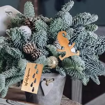 Набор шаблонов для гномов, деревянные трафареты для следов гномов, трафареты для силуэта гнома для рождественского декора окон и пола B