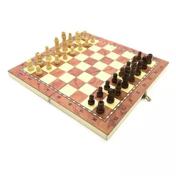 Набор шахмат, складная доска, качественные деревянные фигуры ручной работы, 24 см
