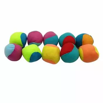 Набор шариков Игрушки на липучке Мягкие шарики на клею Шарики набор из 10 штук Хлопковая ткань (АПОЗИТВ) (НАБОР 10)