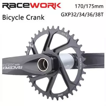 Набор шатунов RACEWORK GXP Mtb, моноплатные шатуны для велосипеда, встроенная свеча Pe 1 Crown, горный велосипед, Hollowtech, соединение 170mm With BB