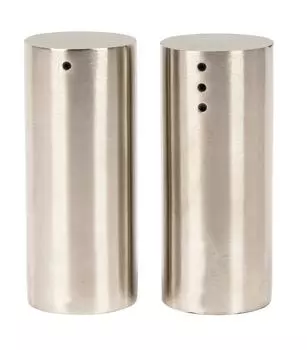 Набор шейкеров для соли и перца Trifri, современная кухня, 2 предмета, декор стола, разбрызгиватель для специй, многоразовый дозатор для специй из нержавеющей стали 3” x 1.1” серебряный