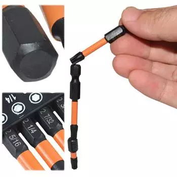 Набор шестигранных бит из 10/20 предметов, набор шестигранных сверл S2 из стали, шестигранный хвостовик 1/4 дюйма, метрические и SAE 2 дюйма, набор длинных магнитных шестигранных бит