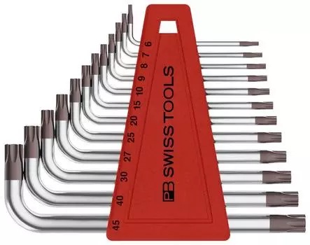 Набор шестигранных лепестковых ключей PB типа L 410H/6-45 (без упаковки) 410Н/6-45