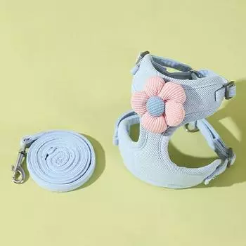 Набор шлеек Pastel Pet Big Flower Point, синий